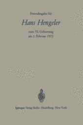 book Freundesgabe für Hans Hengeler zum 70. Geburtstag am 1. Februar 1972