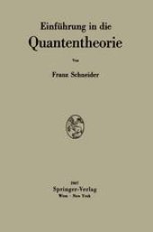 book Einführung in die Quantentheorie