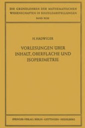 book Vorlesungen Über Inhalt, Oberfläche und Isoperimetrie