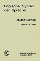 book Logische Syntax der Sprache