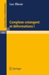 book Complexe Cotangent et Déformations I