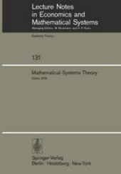 book Mathematical Systems Theory: Proceedings of the International Symposium Udine, Italy, June 16–27, 1975