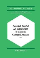 book An Introduction to Classical Complex Analysis: Vol. 1