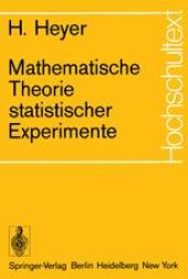 book Mathematische Theorie statistischer Experimente