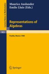 book Representations of Algebras: Proceedings of the Third International Conference on Representations of Algebras Held in Puebla, Mexico, August 4–8 1980