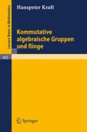 book Kommutative algebraische Gruppen und Ringe