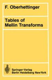 book Tables of Mellin Transforms