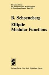 book Elliptic Modular Functions: An Introduction