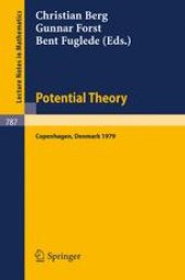 book Potential Theory Copenhagen 1979: Proceedings of a Colloquium Held in Copenhagen, May 14–18, 1979