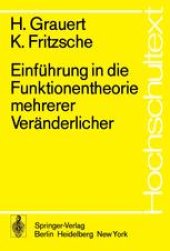 book Einführung in die Funktionentheorie mehrerer Veränderlicher