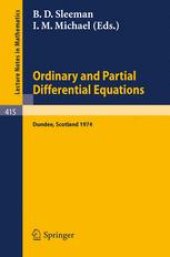 book Ordinary and Partial Differential Equations: Proceedings of the Conference held at Dundee, Scotland, 26–29 March, 1974