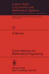 book Cones, Matrices and Mathematical Programming