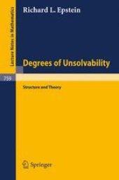 book Degrees of Unsolvability: Structure and Theory