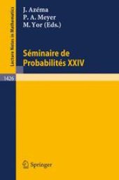 book Séminaire de Probabilités XXIV 1988/89