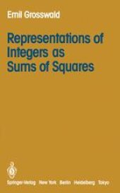 book Representations of Integers as Sums of Squares