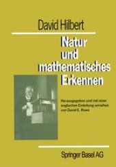 book David Hilbert Natur und mathematisches Erkennen