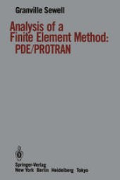 book Analysis of a Finite Element Method: PDE/PROTRAN