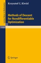 book Methods of Descent for Nondifferentiable Optimization