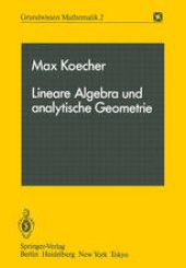 book Lineare Algebra und analytische Geometrie