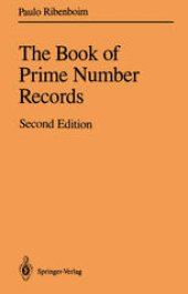 book The Book of Prime Number Records