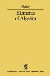 book Elements of Algebra