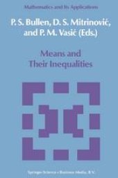 book Means and Their Inequalities