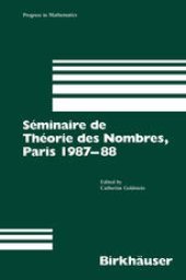 book Séminaire de Théorie des Nombres, Paris 1987–88