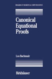 book Canonical Equational Proofs