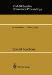 book ICM-90 Satellite Conference Proceedings: Special Functions