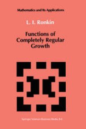 book Functions of Completely Regular Growth