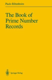 book The Book of Prime Number Records