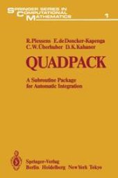 book Quadpack: A Subroutine Package for Automatic Integration