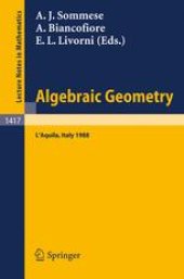 book Algebraic Geometry: Proceedings of the International Conference held in L’Aquila, Italy, May 30–June 4, 1988