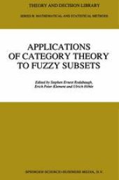 book Applications of Category Theory to Fuzzy Subsets