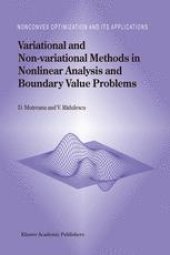 book Variational and Non-variational Methods in Nonlinear Analysis and Boundary Value Problems