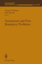 book Variational and Free Boundary Problems