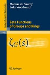 book Zeta Functions of Groups and Rings