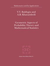 book Geometric Aspects of Probability Theory and Mathematical Statistics