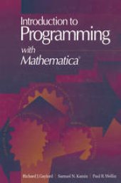 book Introduction to Programming with Mathematica®: Includes diskette