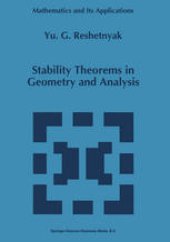 book Stability Theorems in Geometry and Analysis