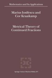 book Metrical Theory of Continued Fractions