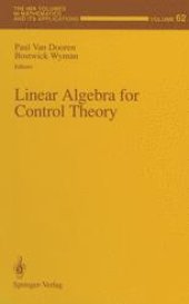 book Linear Algebra for Control Theory