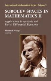 book Sobolev Spaces in Mathematics II: Applications in Analysis and Partial Differential Equations