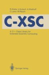 book C-XSC: A C++ Class Library for Extended Scientific Computing