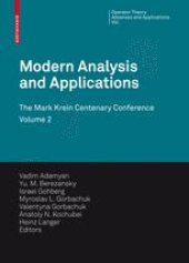 book Modern Analysis and Applications: The Mark Krein Centenary Conference Volume 2: Differential Operators and Mechanics