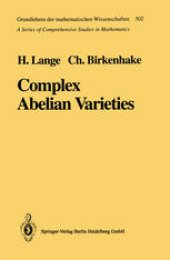 book Complex Abelian Varieties