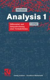 book Analysis 1: Differential- und Integralrechnung einer Veränderlichen