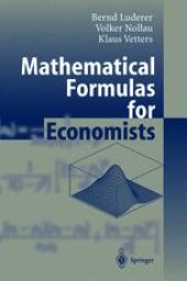 book Mathematical Formulas for Economists