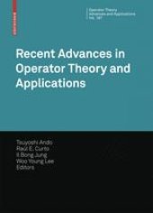 book Recent Advances in Operator Theory and Applications