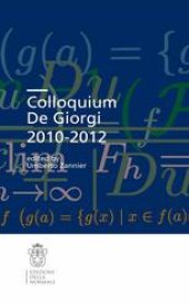 book Colloquium De Giorgi 2010–2012